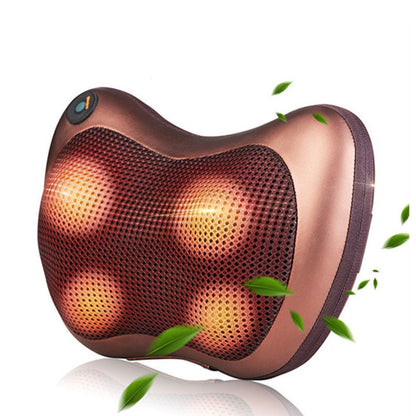 Car and Home Massage Pillow Electric Massager for Neck, Back, Shoulder, Waist, Muscle Pain Relief with Heat Function