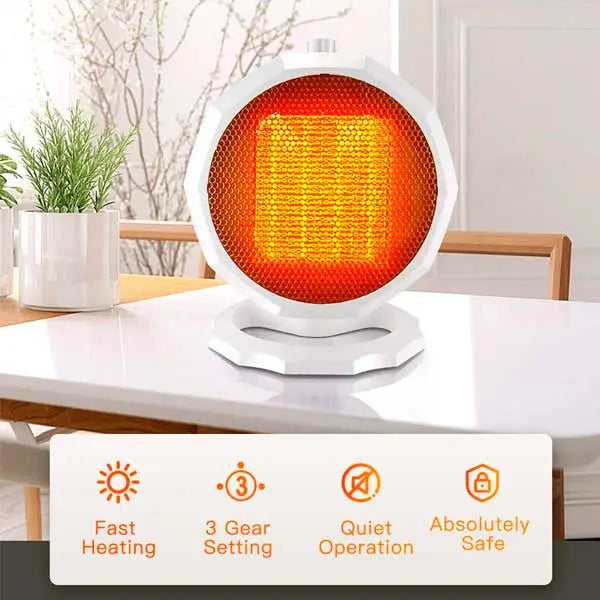 Miniature heater model WG-089.. Flexible 1800W Portable Electric Heater Fan Winter Warm Hot Fan Home Office Winter Warmer(random color )