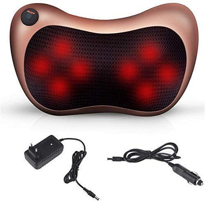 Car and Home Massage Pillow Electric Massager for Neck, Back, Shoulder, Waist, Muscle Pain Relief with Heat Function