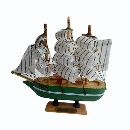 Wooden Sailing Boats Ship Model | Handcrafted Boat Home Decoration - Small