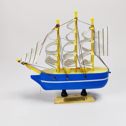 Wooden Sailing Boats Ship Model | Handcrafted Boat Home Decoration - Small