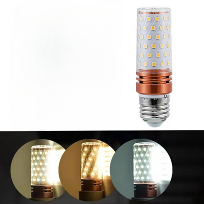 E27 LED Corn Light Lamp Bulb | 3 in 1 light modes Chandelier, Candle LED Light For Home & Decoration - 12W/16W