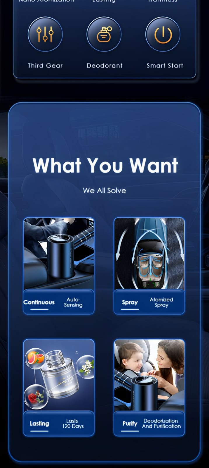 Electronic Air Purifier Auto Aroma Diffuser Deodorization Must-have Car Accsesories Interior Decorations Harmless