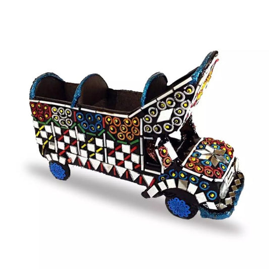 Mini Truck Colorful Model for Home and Office decor Truck Art Decorative Miniature Glass Work Antique Decoration Items.