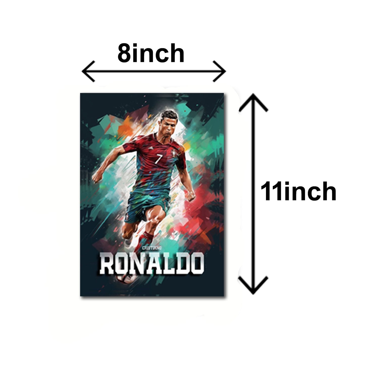 set of 3 Cristiano Ronaldo CR7 Wooden Sticky Photo Frame | Football Wall Art for Home Décor Photo Frame for Wall | Sticky Photo tiles For Room Decor/For Football Fans Gift