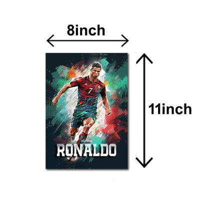 set of 3 Cristiano Ronaldo CR7 Wooden Sticky Photo Frame | Football Wall Art for Home Décor Photo Frame for Wall | Sticky Photo tiles For Room Decor/For Football Fans Gift