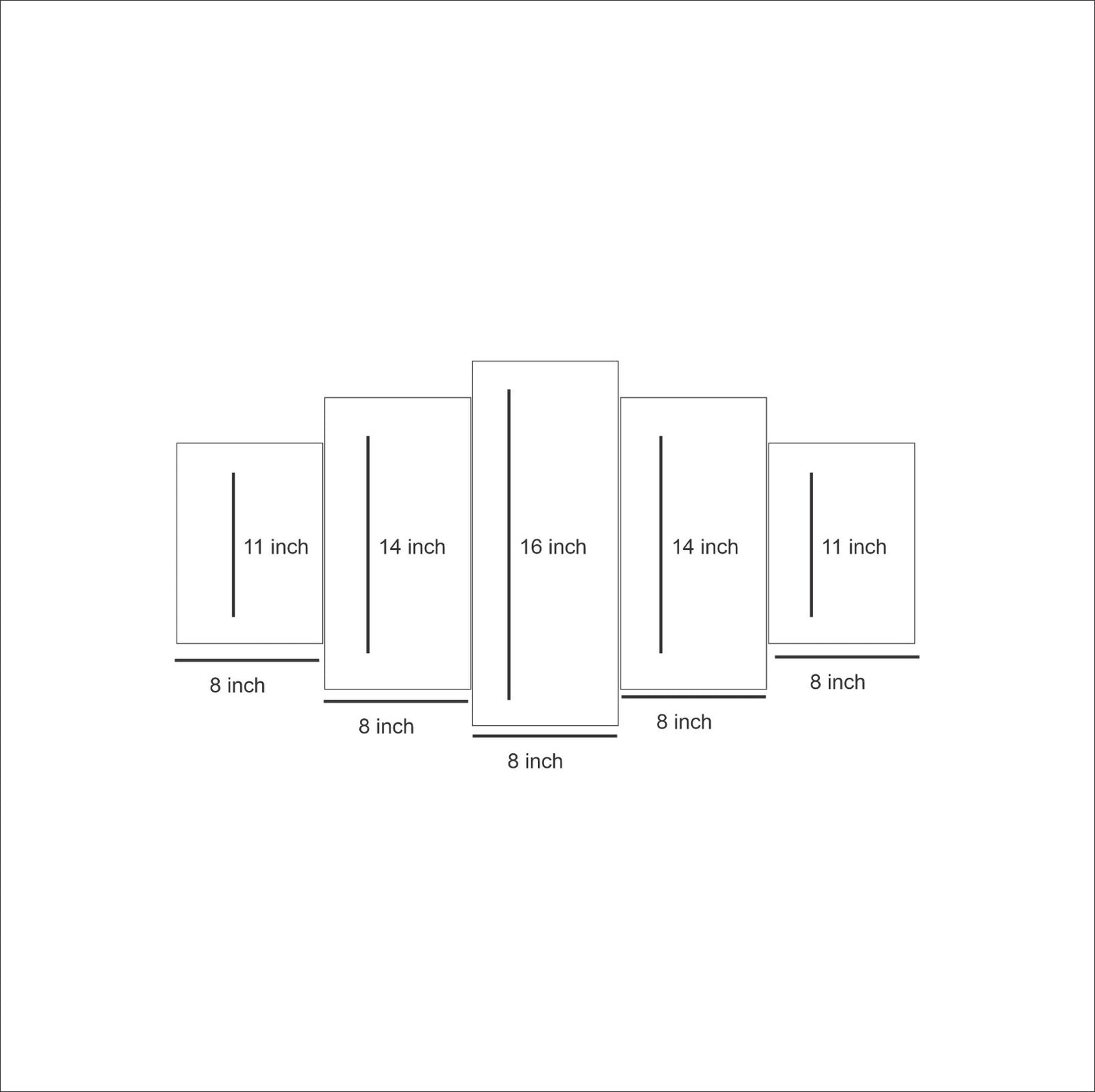 5-Piece Modular HD Printed Wall Frame – Modern Home & Office Wall Art Decor