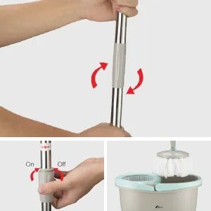 360° Rotating Head Mops with Bucket Mob Deep-cleaning magic mop-microfiber mop | Best for home and office cleaning