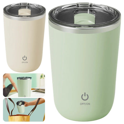 350ml Stainless Steel Automatic Self Stirring Mug Coffee Milk Juice Mixing Cup Magnetic Stirring Cup For Home Office And Travel (Random Color)
