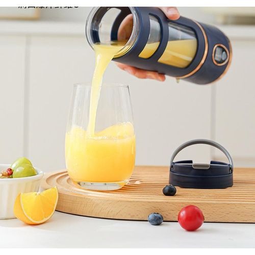 Hp-870 Freshly Squeezed Portable Juice Cup With Led Display Rechargeable Blender For Smoothies And Fruit Juices Anytime (Random Color)