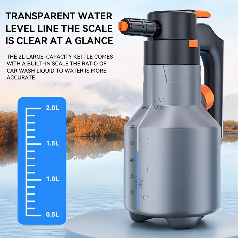 2L Electric Foam Sprayer Handheld Pump | Motorized Snow Foam Cannon for Car Wash, Gardening & Home Cleaning