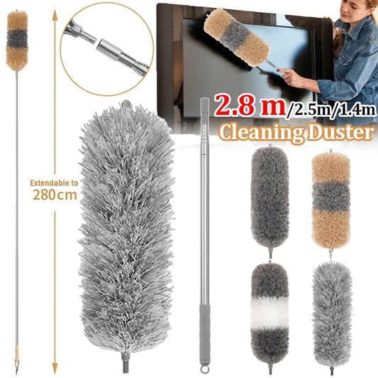 Premium Microfiber Duster – Extendable, Washable, High-Density Dust Cleaner for Home, Car & Office | Easy Cleaning for Fans, Shelves & Hard-to-Reach Areas