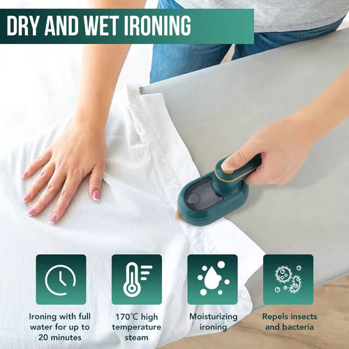 Mini 180° Rotatable Handheld Steam Iron – Foldable Travel Garment Steamer for Fast & Professional Wrinkle Removal
