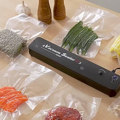 Vacuum Sealer Hand Machine ZKFK-001 | Automatic Food Sealer with 5 Vacuum Bags for Fresh Food Storage & Kitchen Organization