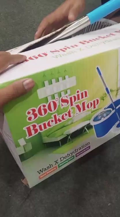 360° Rotating Head Mops with Bucket Mob Deep-cleaning magic mop-microfiber mop | Best for home and office cleaning