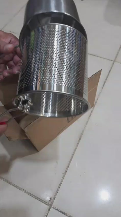 Stainless Steel Deep Fryer Pot with Strainer | Heavy-Duty 1200ML Oil Capacity Frying Pan | Safe, Durable & Efficient Kitchen Cooking Tool