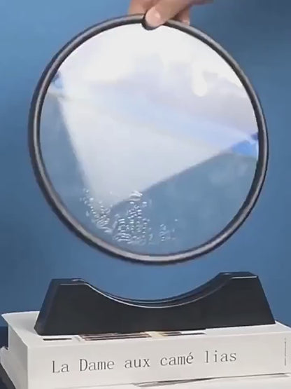 3D Moving Sand Mountain Lamp With Stand - Sandscape Painting - Moving Sand Art - Showpiece - Home Decoration ( Random Color)