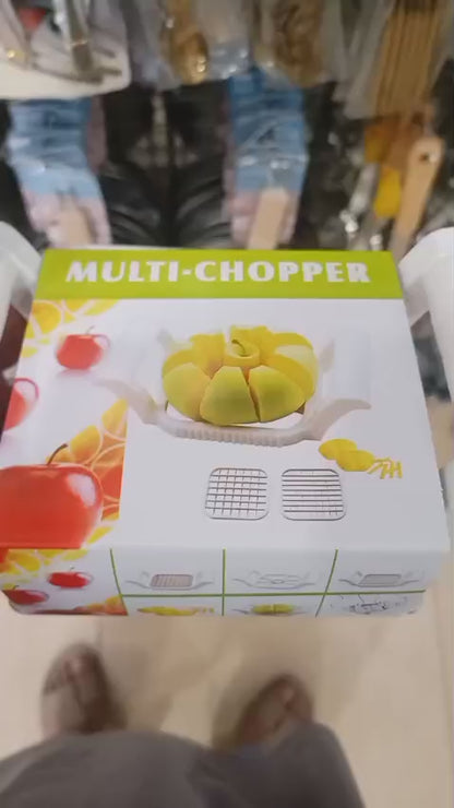 Multi-Chopper 3 in 1 Apple, Fruit & Potato Slicer – Heavy-Duty Stainless Steel Cutter for Quick, Even Slicing | Kitchen Gadget for Fast Food Prep